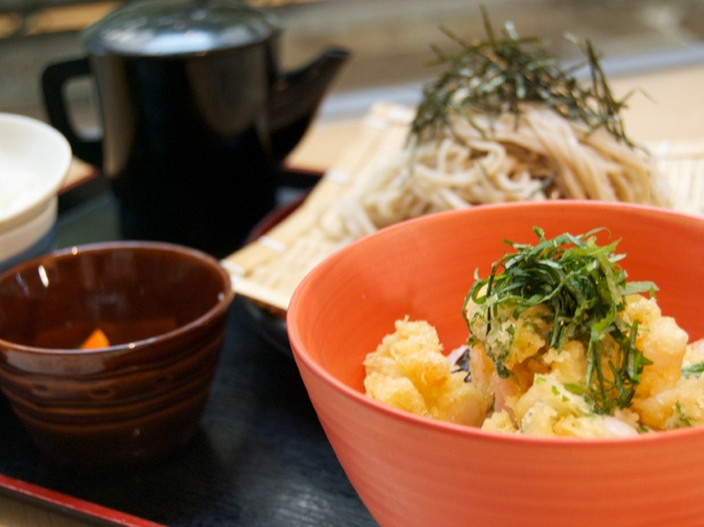 天ばらとざる蕎麦のセット