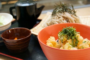 天ばらとざる蕎麦のセット