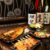 料理とともに味わう、豊富な日本酒