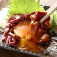 ハツのコリコリした食感をお楽しみください。