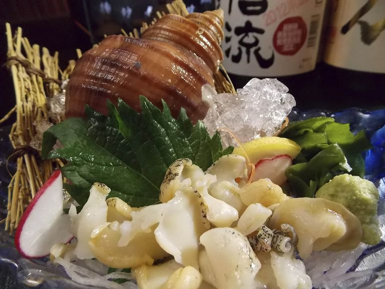北海道産　活つぶのお造り