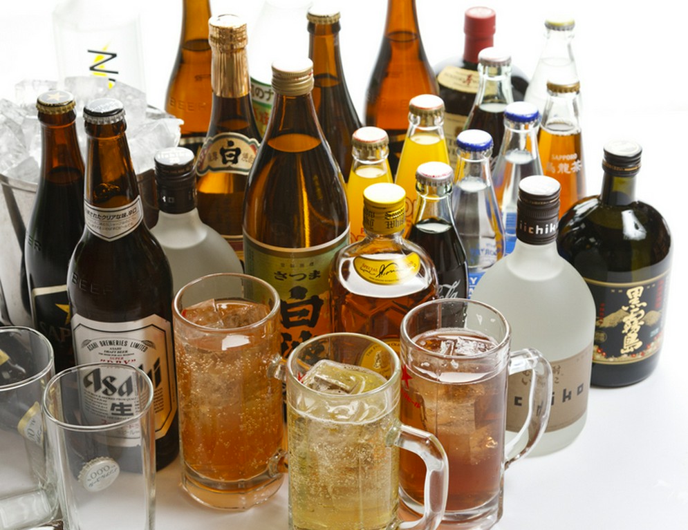 種類豊富な飲み放題コース。コースには欠かせないメニューです