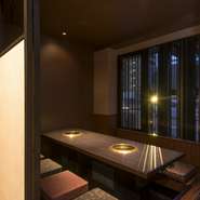 ファミリーでの利用や女子会、宴会、同窓会など幅広く利用できる個室。落ち着いた時間を過ごせます