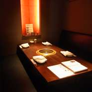 プライベート空間を大切にした個室は、接待や会食に最適