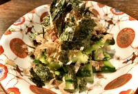 キューリと茎ワサビで...
