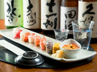 大将自慢のネタが楽しめる『季節のおすすめ握り』