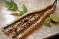 当日入荷したアナゴをオーダーが来てから捌き焼きあげます
・穴子天ぷら：1200円

