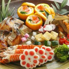 色鮮やかな前菜の盛り合わせで宴会の席も華やぎます