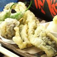 広島名物の穴子を1本をサクサクに揚げました