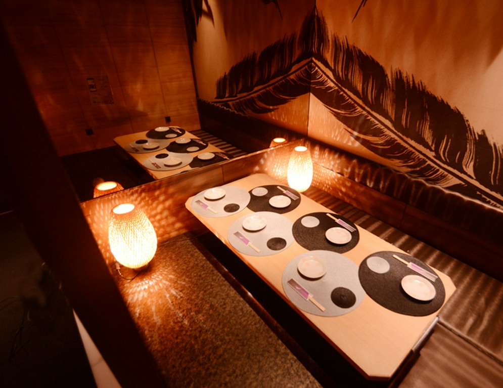 座敷の完全個室が最大60名様まで対応可能