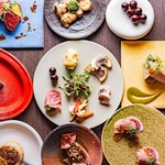 前菜 盛り合わせ、鉄板焼き４種と黒毛和牛が楽しめるCOCOLO一押しのコース