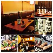 和牛＋刺身付メイン料理が選べる、贅沢なコース！　飲み放題なしの場合は3500円