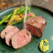 旬の焼き野菜、蒲刈の藻塩、吉和のわさび