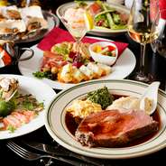 大切な取引先の接待や会食、記念日のお祝いには『グランドプレミアムコース』がおすすめ。贅沢な逸品に舌鼓を打ってみては。料理とよく合うドリンクメニューもご用意しておりますので、盛り上がること請け合いです。