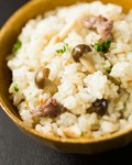 目の前で焼き上げたホカホカのガーリックライスをお召し上がりください。