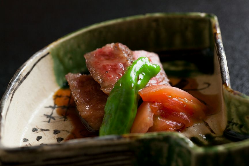 京都牛のステーキ
