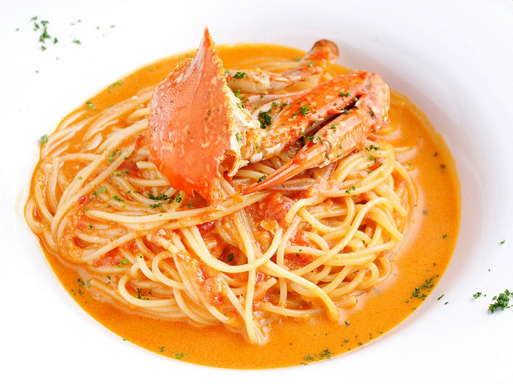 『渡り蟹のクリームパスタ』