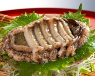 三重県産天然あわびの造り