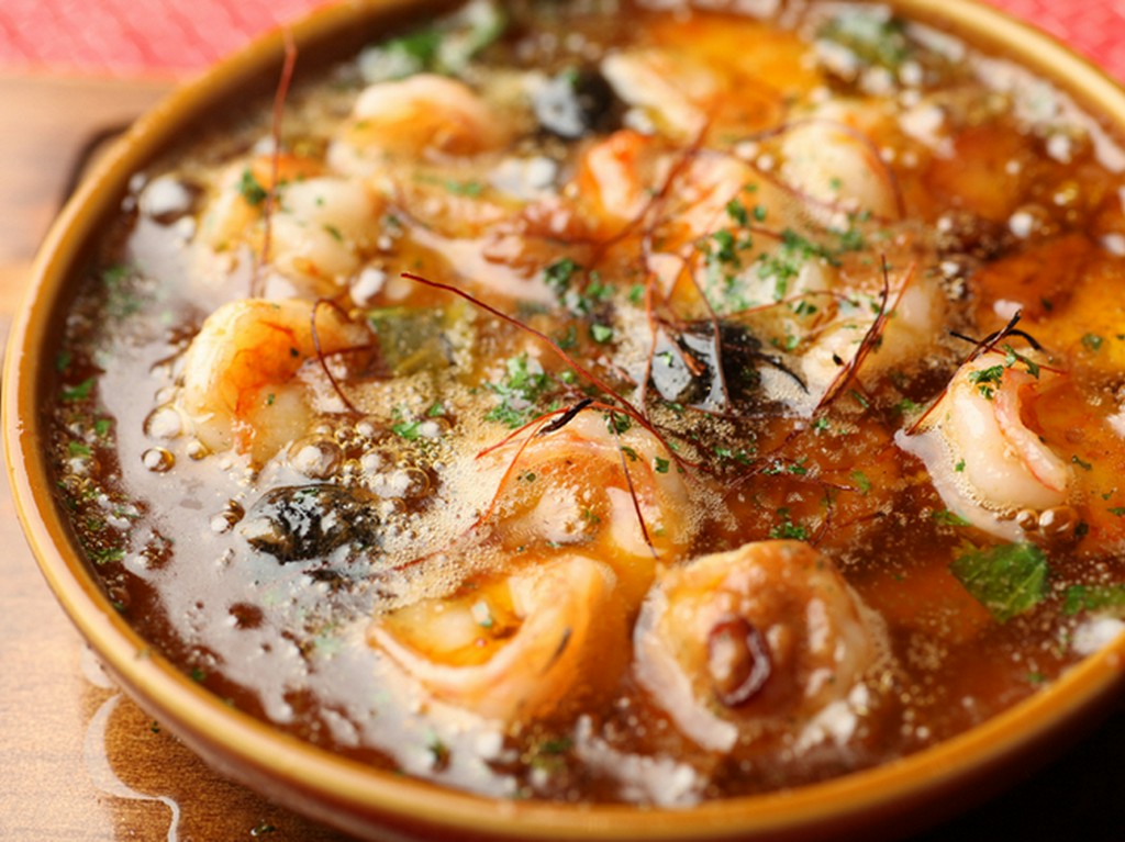 海老ときのこのアヒージョ