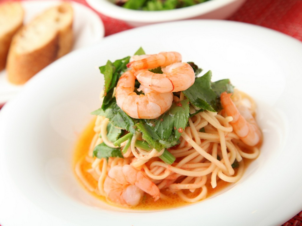 真蛸と万願寺とうがらしのペペロンチーノ