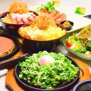 お好み焼き・もんじゃ焼きがメインの宴会コース。もんじゃ焼きはなんと食べ放題!!忘年会・新年会にオススメ