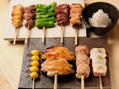 満遍なく焼鳥の種類を揃えた  鳳（おおとり）コース