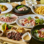 7品＋2時間飲み放題付き♪肉の盛り合わせで贅沢食べ比べ♪