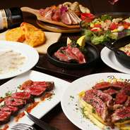 【夏の宴会】
ハラミステーキコース￥4000
肉食系カジュアルコース￥4500
ステーキ3種の贅沢コース￥5000