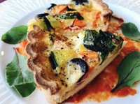 ほんのり野菜とタルトの甘さ。
トマトソースと一緒にどうぞ。