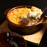 カニ身も入ったグラタンです。注文されてから作るので時間がかかります。