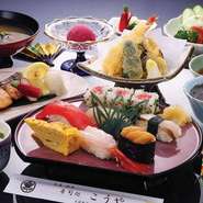 寿司と一品料理を組み合わせた、コース仕立ての『寿司会席』です