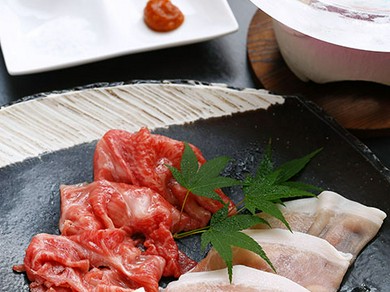 土佐和牛と四万十ポークの水晶焼き 