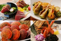 生くじらの生レバー風
くじらのさえずりベーコン
皮くじらの酢味噌和え
川海老の唐揚げ
うつぼのタタキ
うつぼの唐揚げ
長太郎貝
チャンバラ貝
ヤケド唐揚げ
まんぼう唐揚げ
高知の茄子タタキ