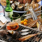 ほの花では、旬の活 鮮魚＆貝をお楽しみ頂けます