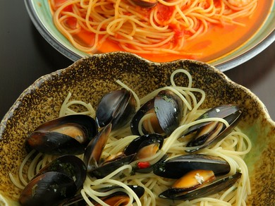 ムール貝の贅沢パスタ