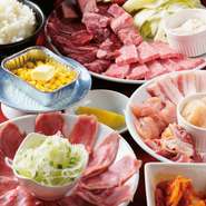 友人や同僚などで、飲みながらしっかり食べたい！！という方向けです♪セット内容は、当店いち押しの『宮崎牛』やリピート率上位『和牛ミート』など満足して頂けるセットメニューです♪