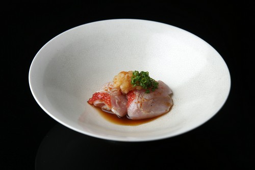 金目鯛の炙り。大根おろしとポン酢で