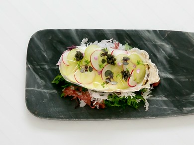 昆布森の牡蠣のアッラネーヴェ