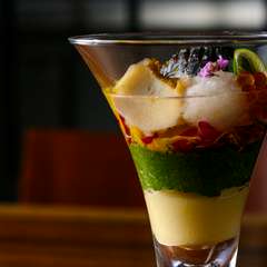 味わい深い食材が織りなす複雑な旨みのハーモニーに気づく『 秋刀魚と秋茄子のパフェ』