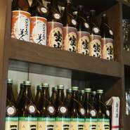 日本酒は季節などにより品揃えが変わりますが、焼酎は気軽に飲めるものもあり、3ヶ月間キープできます。
