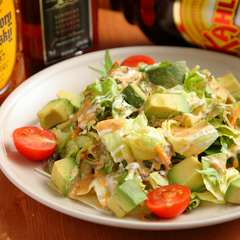 コブサラダドレッシングでエスニック風に『うまいもんサラダ』