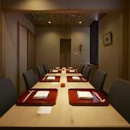 4名様個室・6名様個室・
８名様個室のご用意ございます。