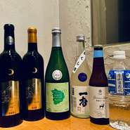 月山がある町　山形県西川町より地酒地ワイン地ビールが届いています。西川町は女将の故郷。3種のお酒が味わえる町はなかなかないです。月山自然水を使用したみずみずしい透き通るお酒たちを是非！