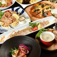 季節やその日ごとに内容が変わるおまかせコース