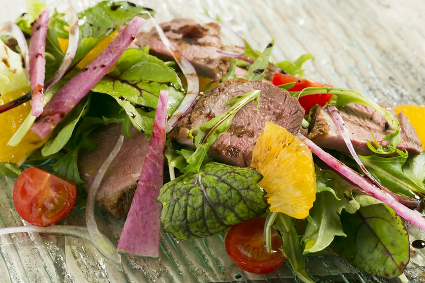 鴨肉とオレンジのサラダ