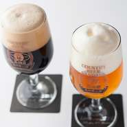 1995年外食産業で初めて作られた地ビール。コクがあってフルーティー。ステーキに良くあいます。