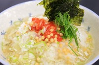 辛さ控えめのチャンジャと韓国のりのコラボ。あっさりカツオダシ