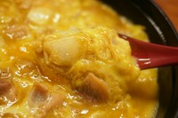 濃密玉子と阿波尾鶏。かつおダシでじっくり煮込んでふわトロに！