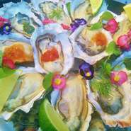 自家製ジェノベーゼやバルサミコ酢等々、7種類のソースや柑橘類にて、お好みでお召し上がりいただけます。