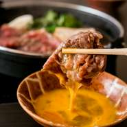 なかなか口にすることができない貴重なオリーブ牛のすき焼き♪